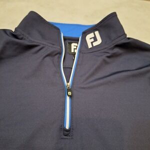 FootJoy Quarter Zip Pullover Mens Med Navy Blue Chill Out Performance Golf
